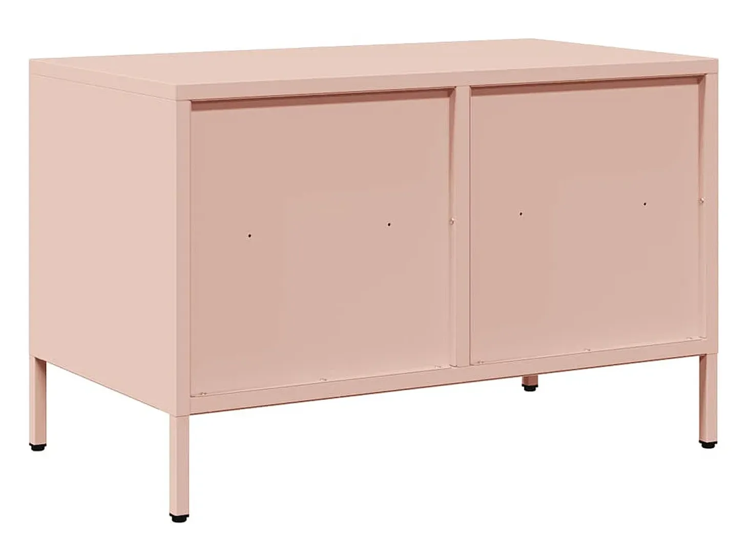 Mueble para TV acero laminado en frío rosa 68x39x43,5 cm