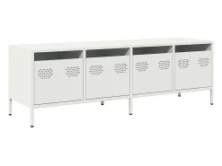 Mueble para TV acero laminado en frío blanco 135x39x43,5 cm
