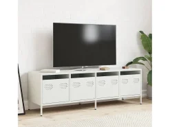 Mueble para TV acero laminado en frío blanco 135x39x43,5 cm