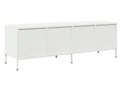 Mueble para TV acero laminado en frío blanco 135x39x43,5 cm