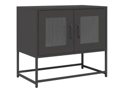 Mueble para TV acero laminado en frío negro 68x39x60,5 cm