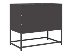 Mueble para TV acero laminado en frío negro 68x39x60,5 cm