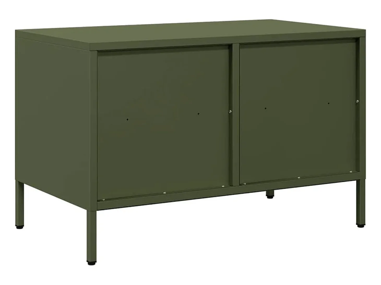 Mueble para TV acero laminado en frío verde oliva 68x39x43,5 cm