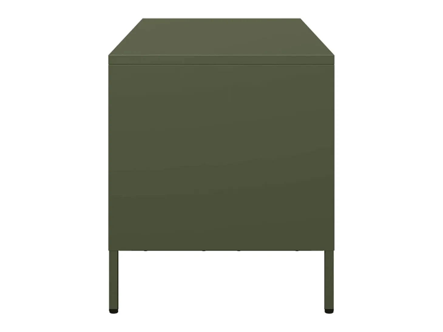 Mueble para TV acero laminado en frío verde oliva 68x39x43,5 cm