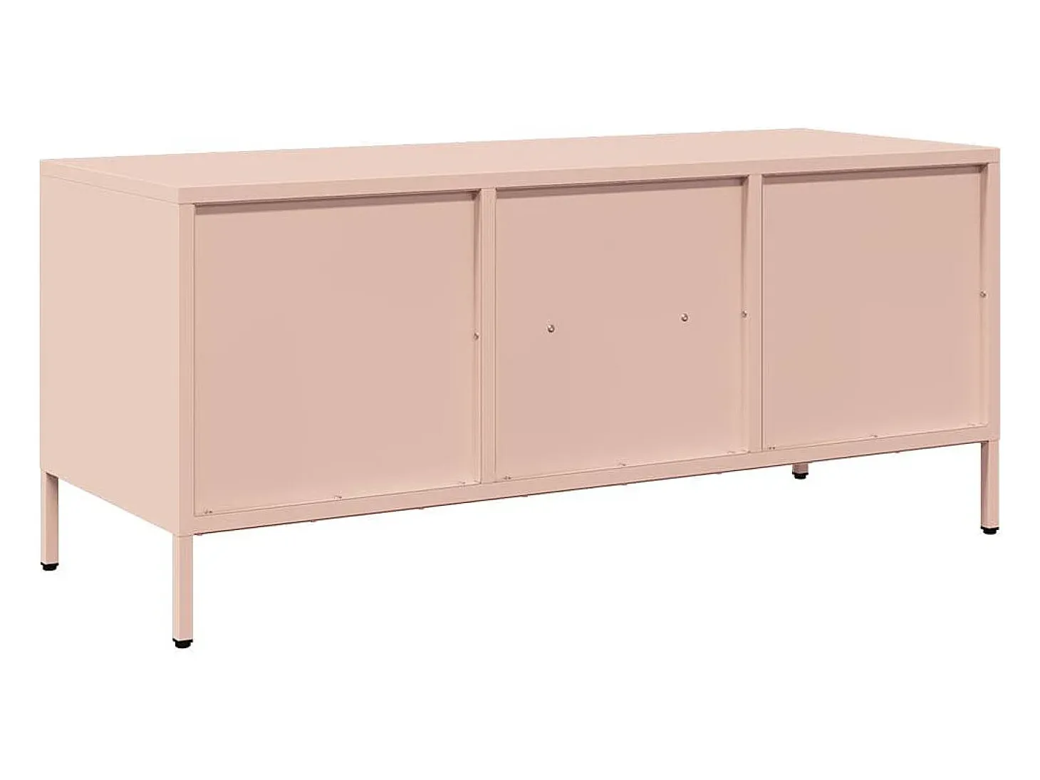 Mueble para TV acero laminado en frío rosa 101,5x39x43,5 cm