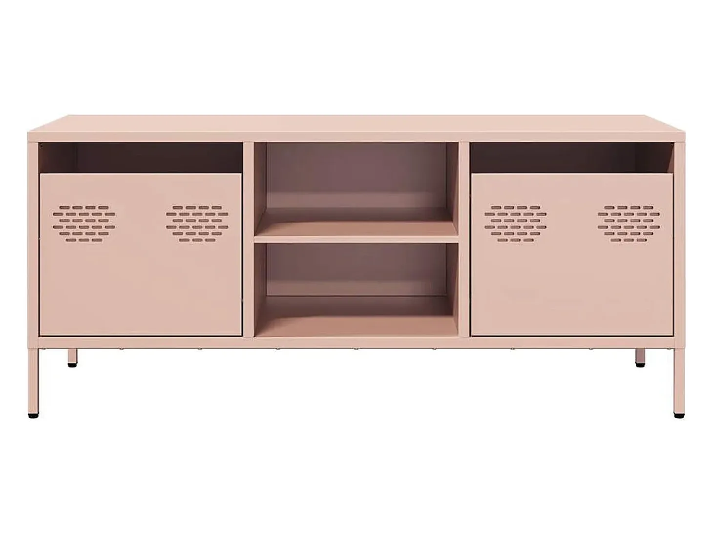 Mueble para TV acero laminado en frío rosa 101,5x39x43,5 cm