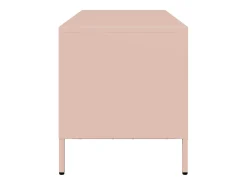Mueble para TV acero laminado en frío rosa 101,5x39x43,5 cm