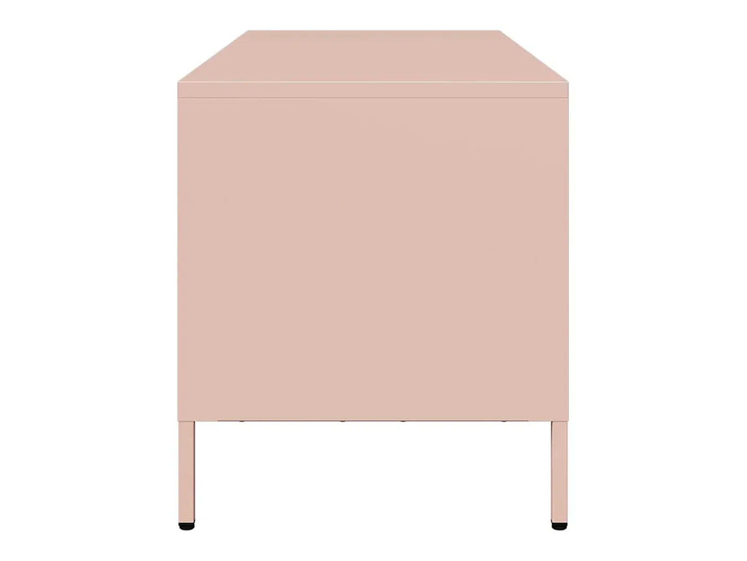 Mueble para TV acero laminado en frío rosa 101,5x39x43,5 cm