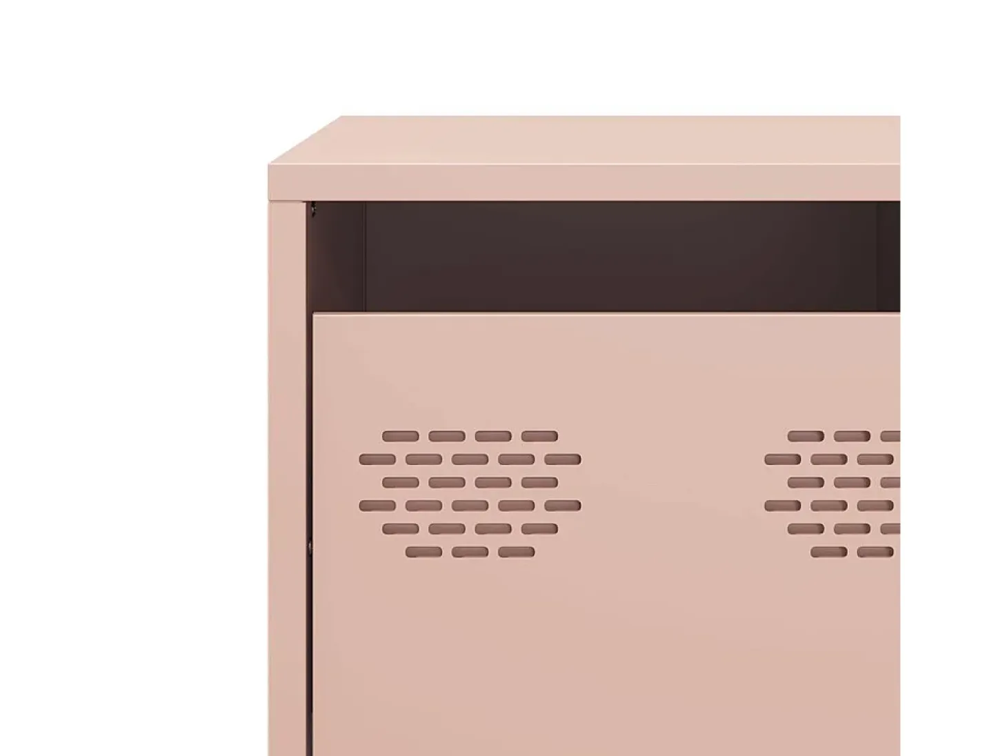 Mueble para TV acero laminado en frío rosa 101,5x39x43,5 cm