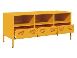 Mueble para TV acero laminado en frío amarillo 101,5x39x43,5 cm