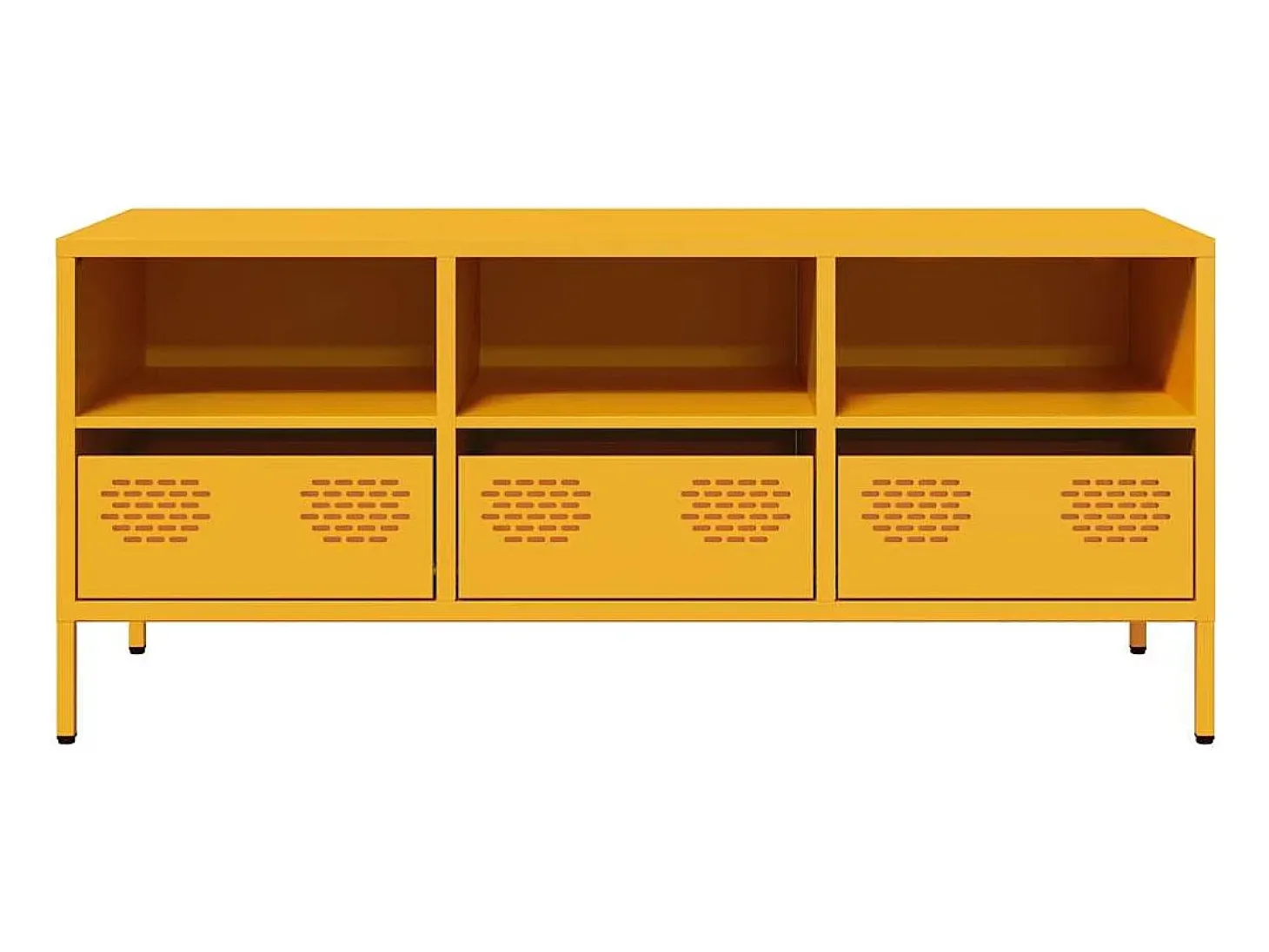 Mueble para TV acero laminado en frío amarillo 101,5x39x43,5 cm