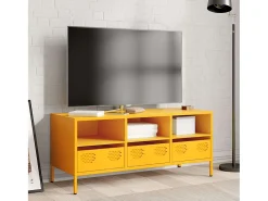 Mueble para TV acero laminado en frío amarillo 101,5x39x43,5 cm