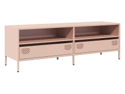 Mueble para TV acero laminado en frío rosa 135x39x43,5 cm
