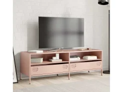 Mueble para TV acero laminado en frío rosa 135x39x43,5 cm