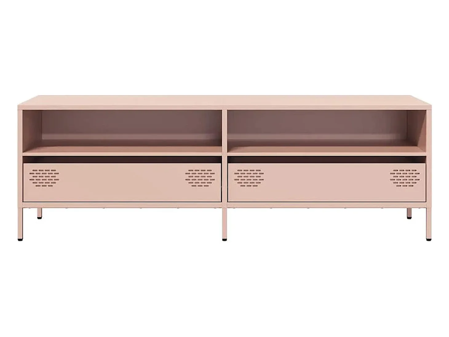 Mueble para TV acero laminado en frío rosa 135x39x43,5 cm