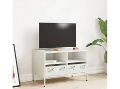 Mueble para TV acero laminado en frío blanco 68x39x43,5 cm
