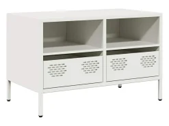 Mueble para TV acero laminado en frío blanco 68x39x43,5 cm