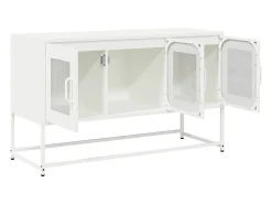 Mueble para TV acero laminado en frío blanco 100,5x39x60,5 cm