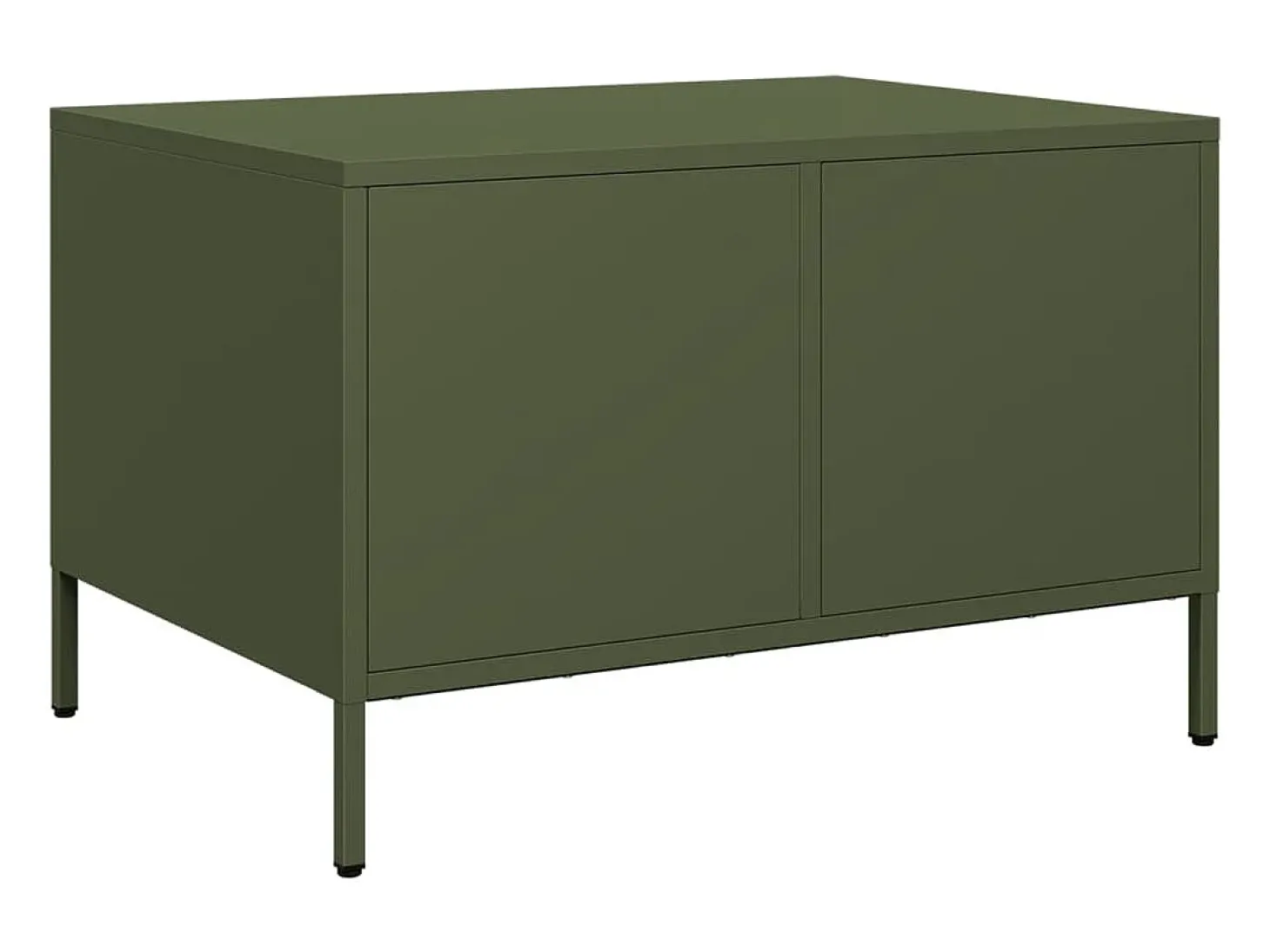 Mueble para TV acero laminado en frío verde oliva 68x50x43,5 cm