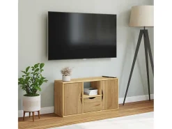 Mueble para TV con cajón ODDA 79x24x40 cm madera pino maciza