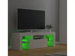 Mueble para TV con luces LED blanco 120x35x40 cm