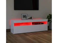 Mueble para TV con luces LED blanco 120x35x40 cm