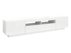 Mueble para TV con luces LED blanco 200x35x40 cm