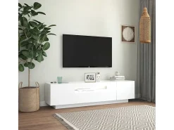 Mueble para TV con luces LED blanco 160x35x40 cm ES86262