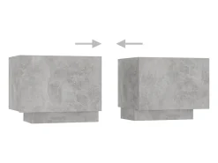 Mueble para TV con luces LED gris hormigón 300x35x40 cm