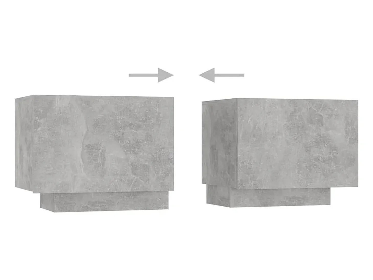 Mueble para TV con luces LED gris hormigón 300x35x40 cm