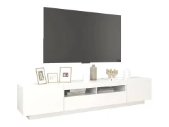 Mueble para TV con luces LED blanco 200x35x40 cm