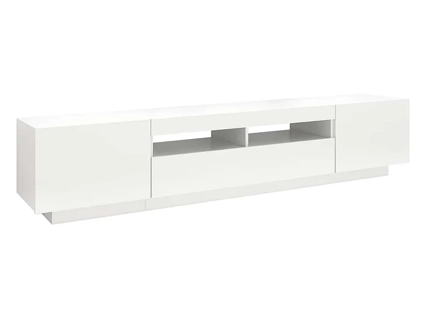 Mueble para TV con luces LED blanco 200x35x40 cm