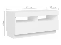 Mueble para TV con luces LED blanco 180x35x40 cm