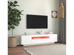 Mueble para TV con luces LED blanco 160x35x40 cm
