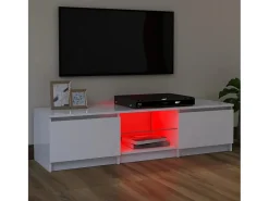 Mueble para TV con luces LED blanco 120x30x35,5 cm