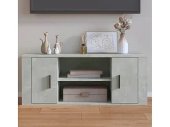 Mueble para TV contrachapada gris hormigón 100x35x40 cm