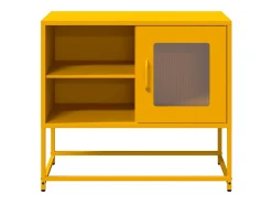 Mueble para TV de acero amarillo mostaza 68x39x60,5 cm