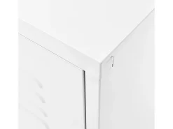 Mueble para TV de acero blanco 105x35x50 cm