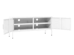 Mueble para TV de acero blanco 105x35x50 cm