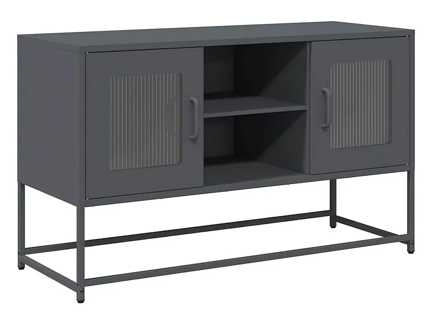 Mueble para TV de acero gris antracita 100,5x39x60,5 cm