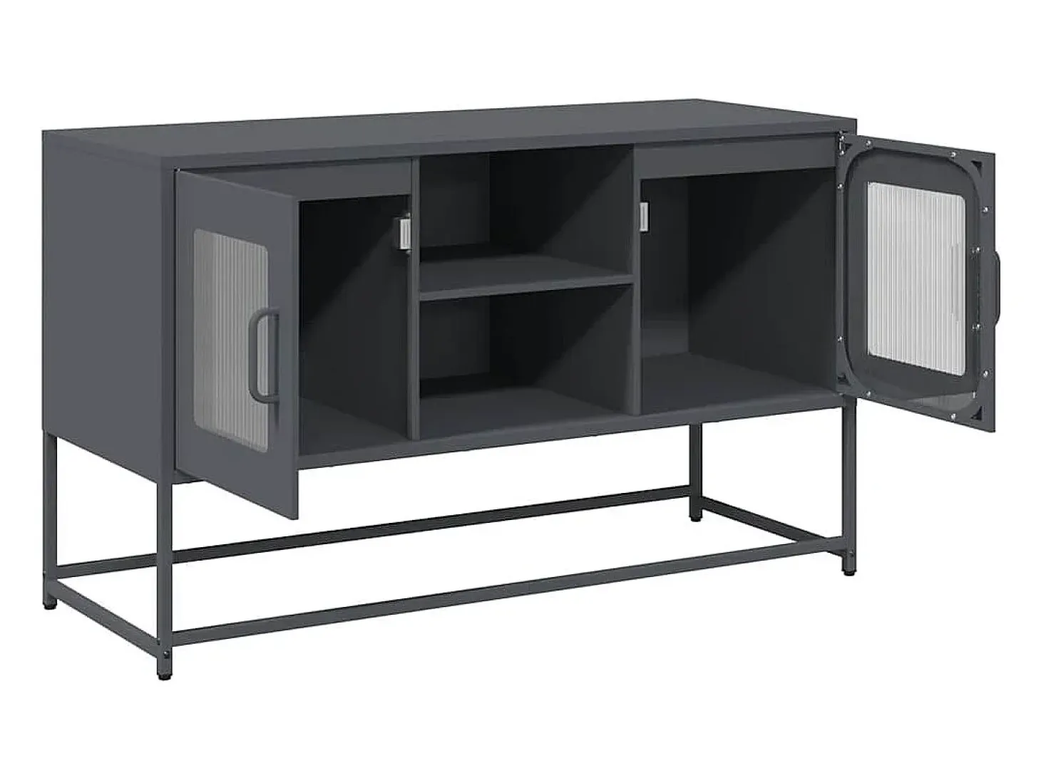 Mueble para TV de acero gris antracita 100,5x39x60,5 cm