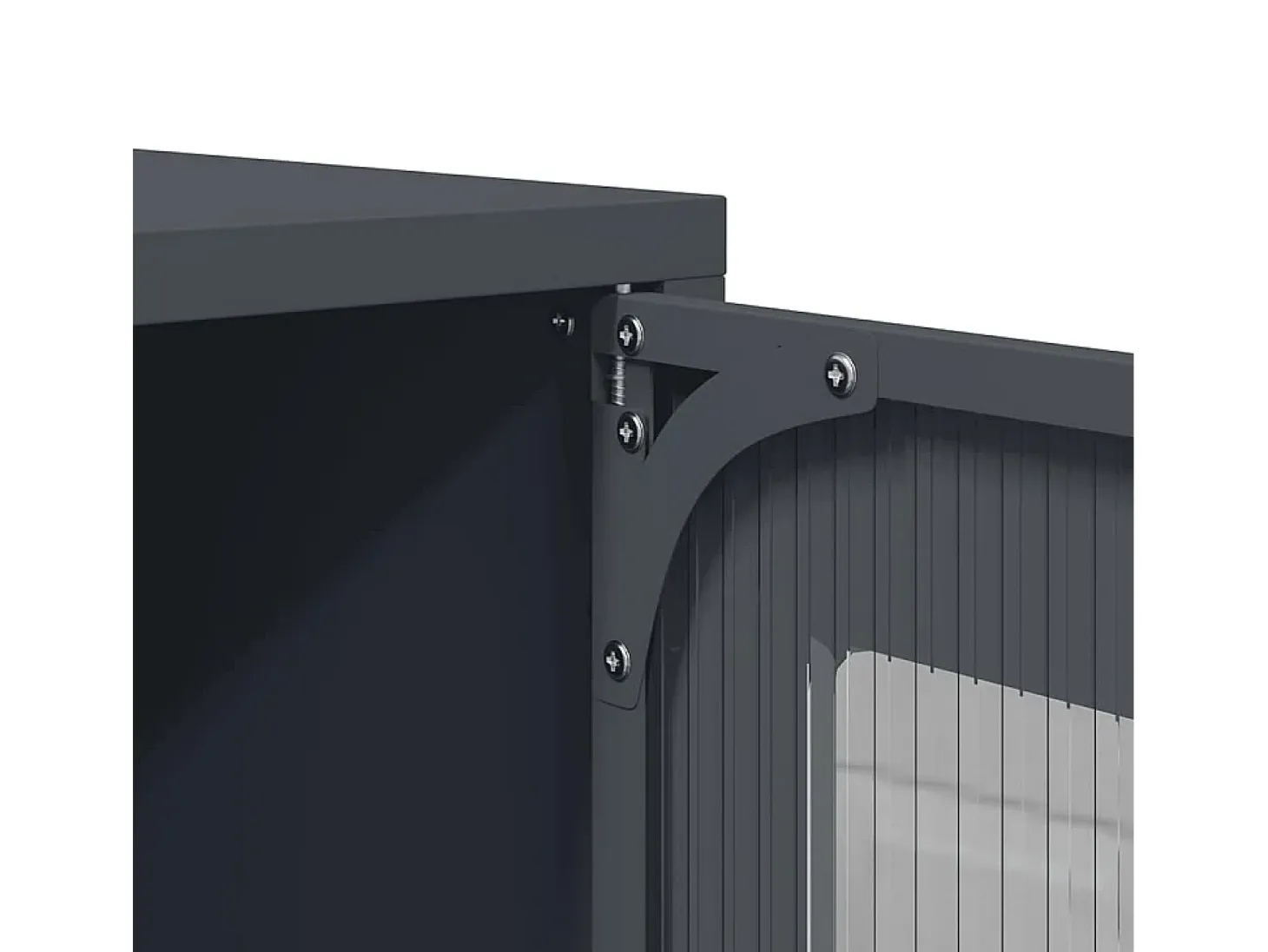 Mueble para TV de acero gris antracita 100,5x39x60,5 cm