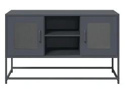 Mueble para TV de acero gris antracita 100,5x39x60,5 cm