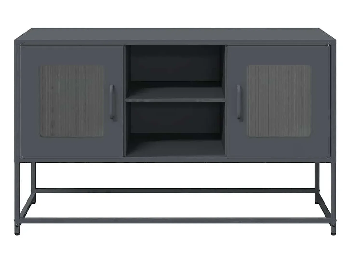 Mueble para TV de acero gris antracita 100,5x39x60,5 cm