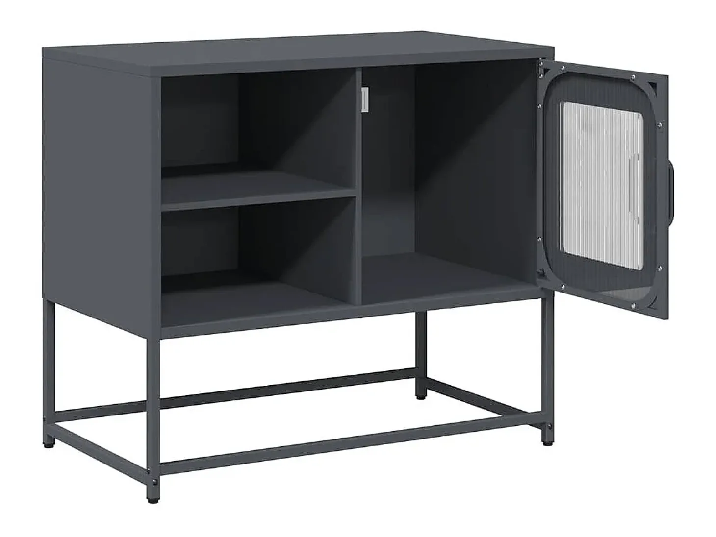 Mueble para TV de acero gris antracita 68x39x60,5 cm