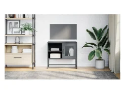 Mueble para TV de acero gris antracita 68x39x60,5 cm