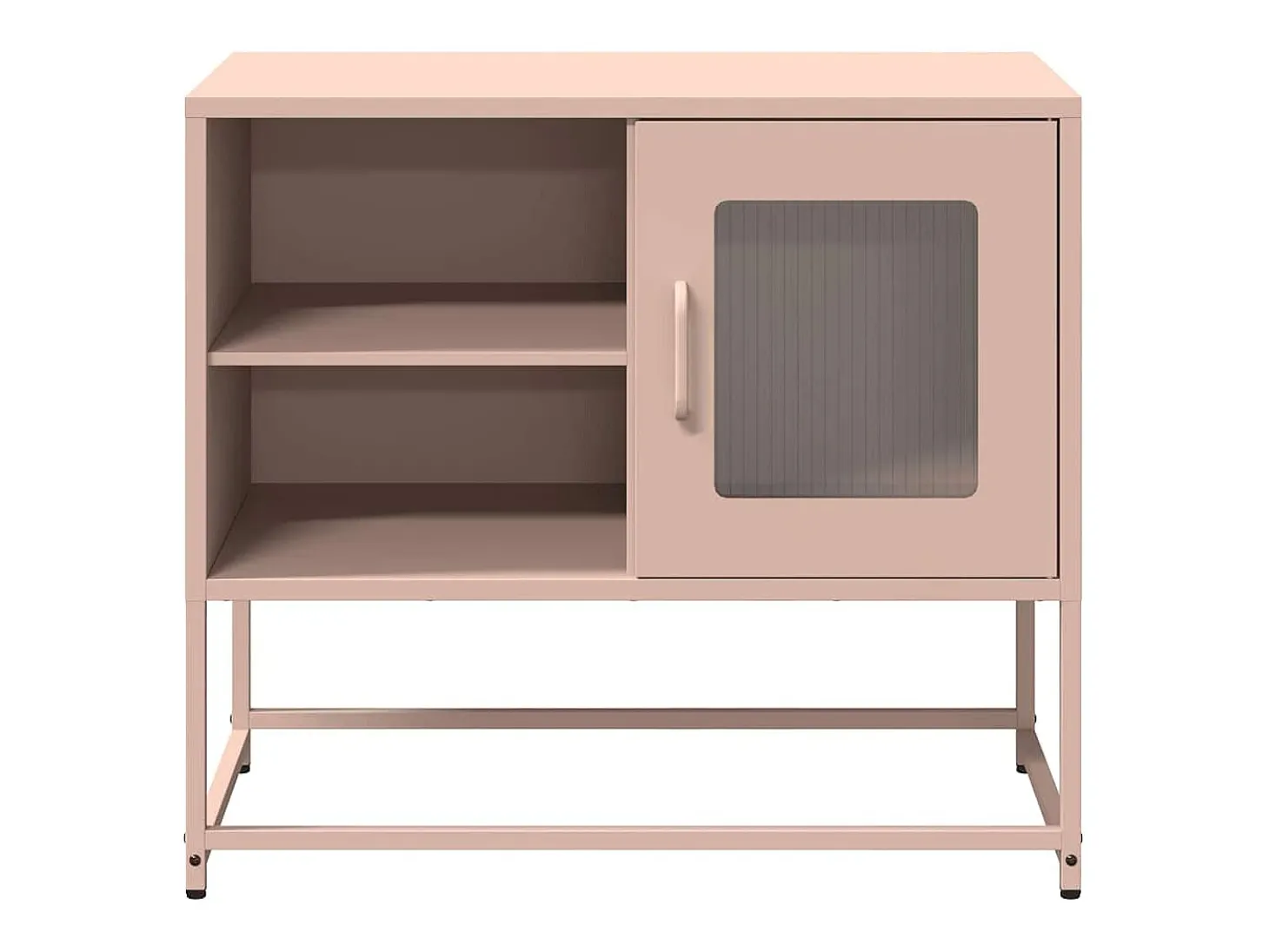 Mueble para TV de acero rosa 68x39x60,5 cm