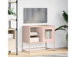 Mueble para TV de acero rosa 68x39x60,5 cm