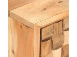 Mueble para TV de madera maciza de acacia 100x30x40 cm