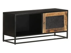 Mueble para TV de madera maciza de mango rugosa 90x30x40 cm